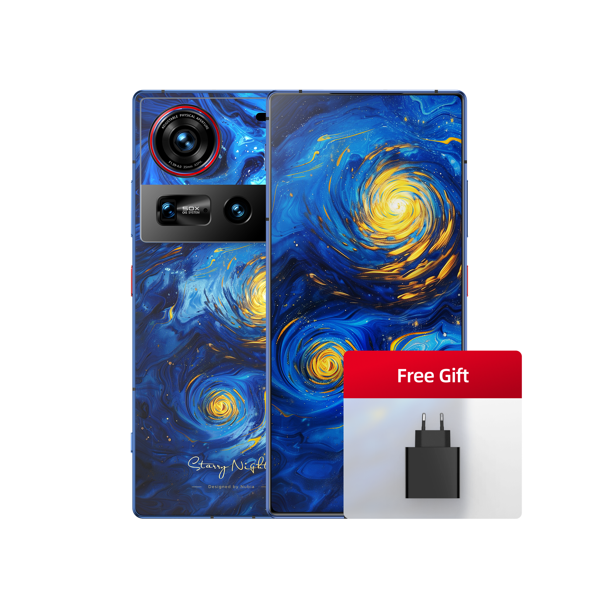 nubia Z70 Ultra Starry Night with official nubia charger UK plug