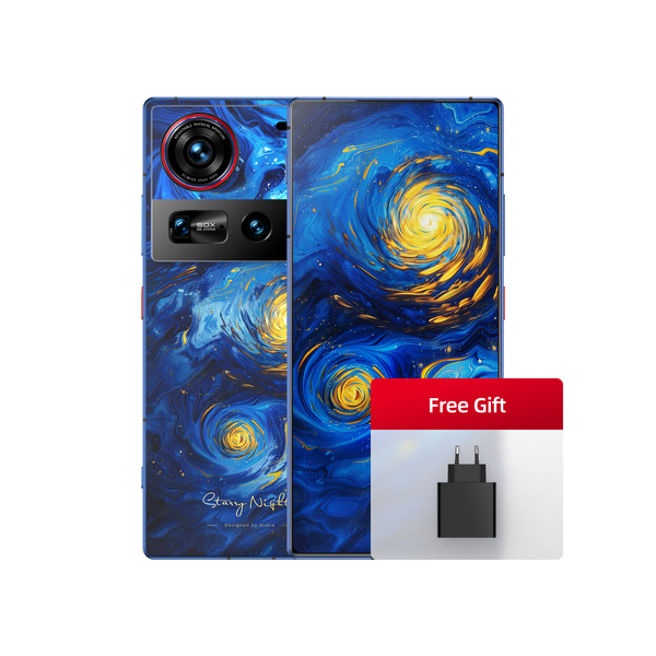 nubia Z70 Ultra Starry Night with official nubia charger UK plug
