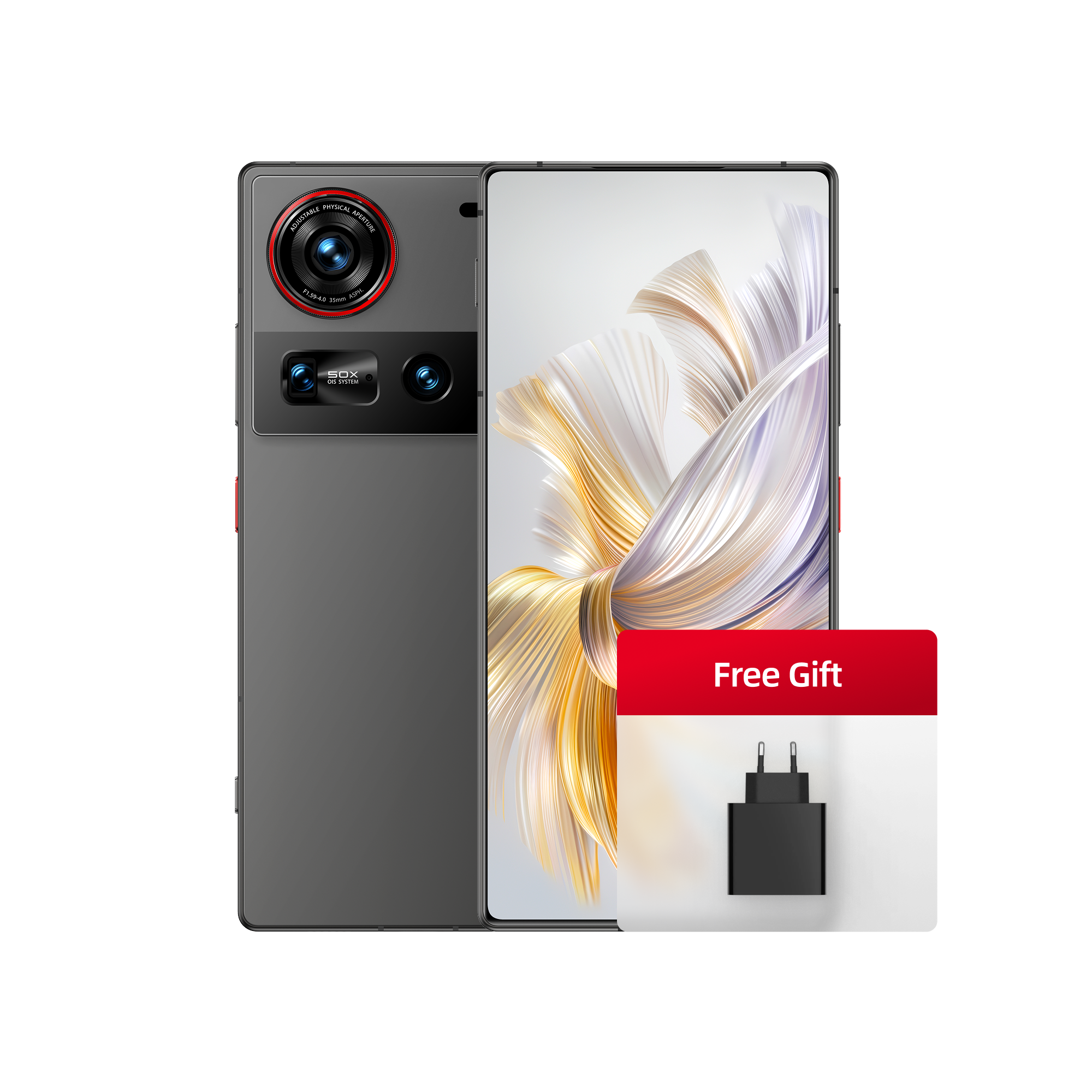 nubia Z70 Ultra Black with official nubia charger UK plug