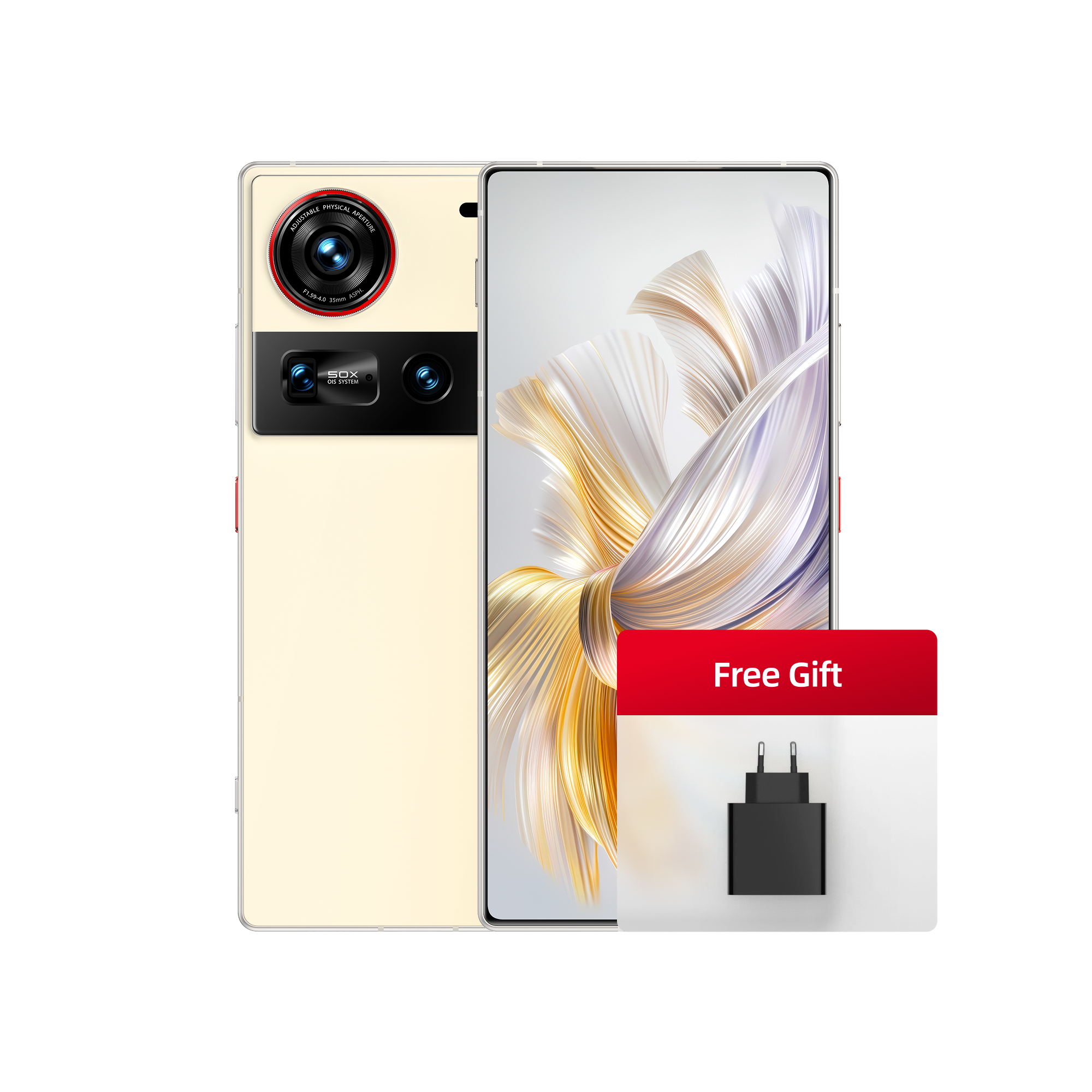 nubia Z70 Ultra Yellow with official nubia charger UK plug